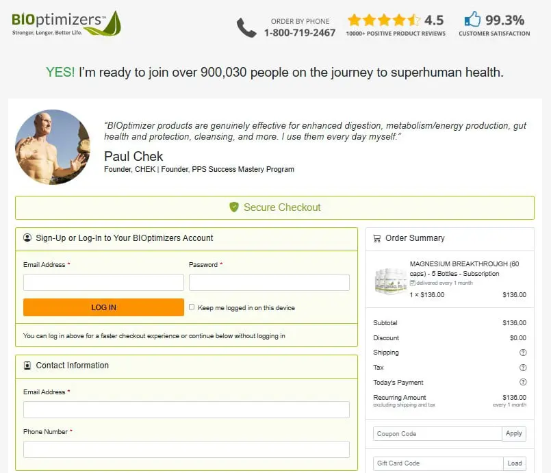 Magnesium Breakthrough Checkout